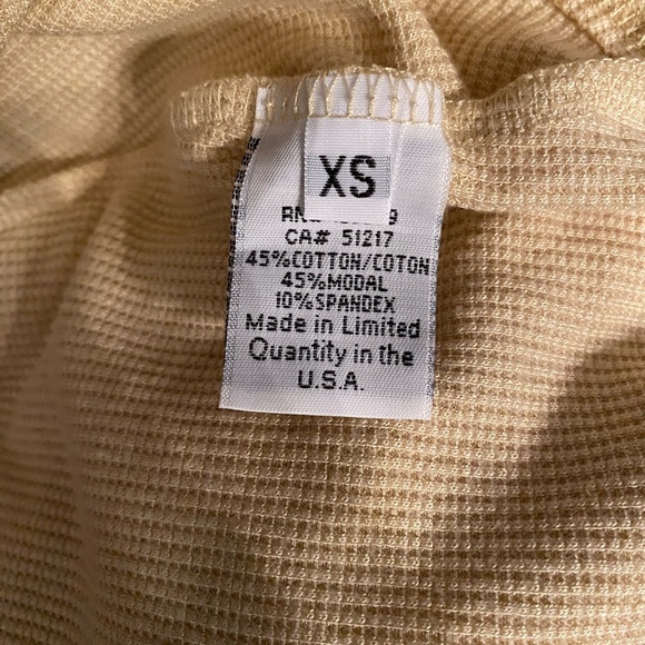 Lauren Moshi Limited Quantity V Neck Tan Long Sleeve Size XS - Picture 5 of 5